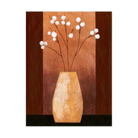 TRADEMARK FINE ART Pablo Esteban 'Pot Floor Vase On Burgundy' Canvas Art, 14x19 ALI45159-C1419GG